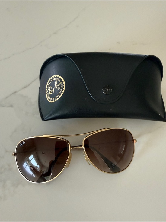 Ray-Ban Accessories - Ray-Ban Gold Frame Sunglasses with Brown Lenses
